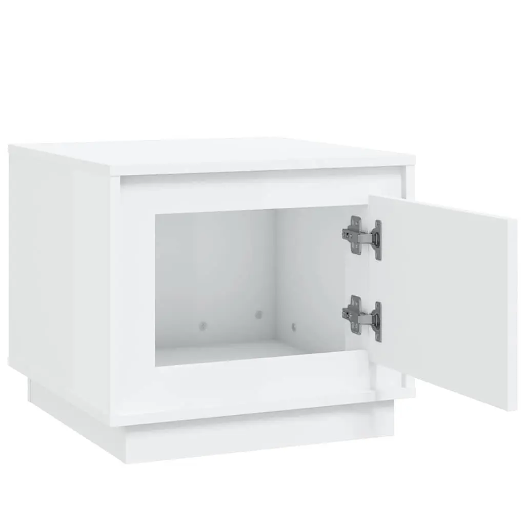 White Coffee Table Storage Cabinet for Living Rooms