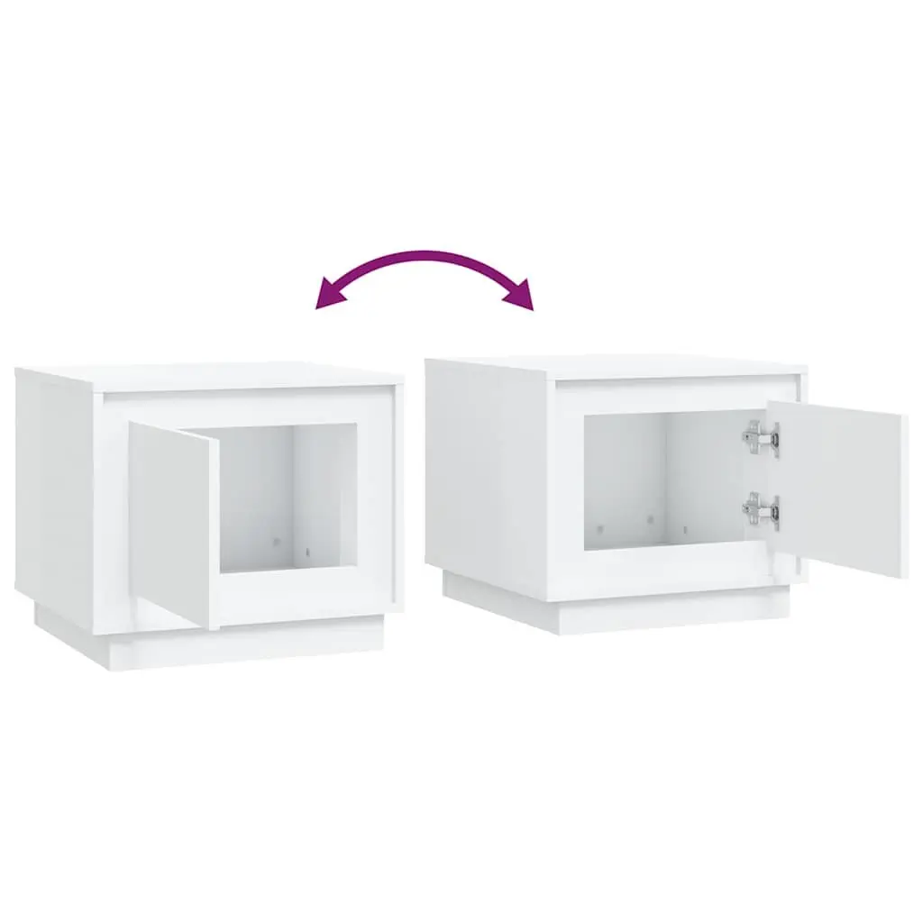 White Coffee Table Storage Cabinet for Living Rooms