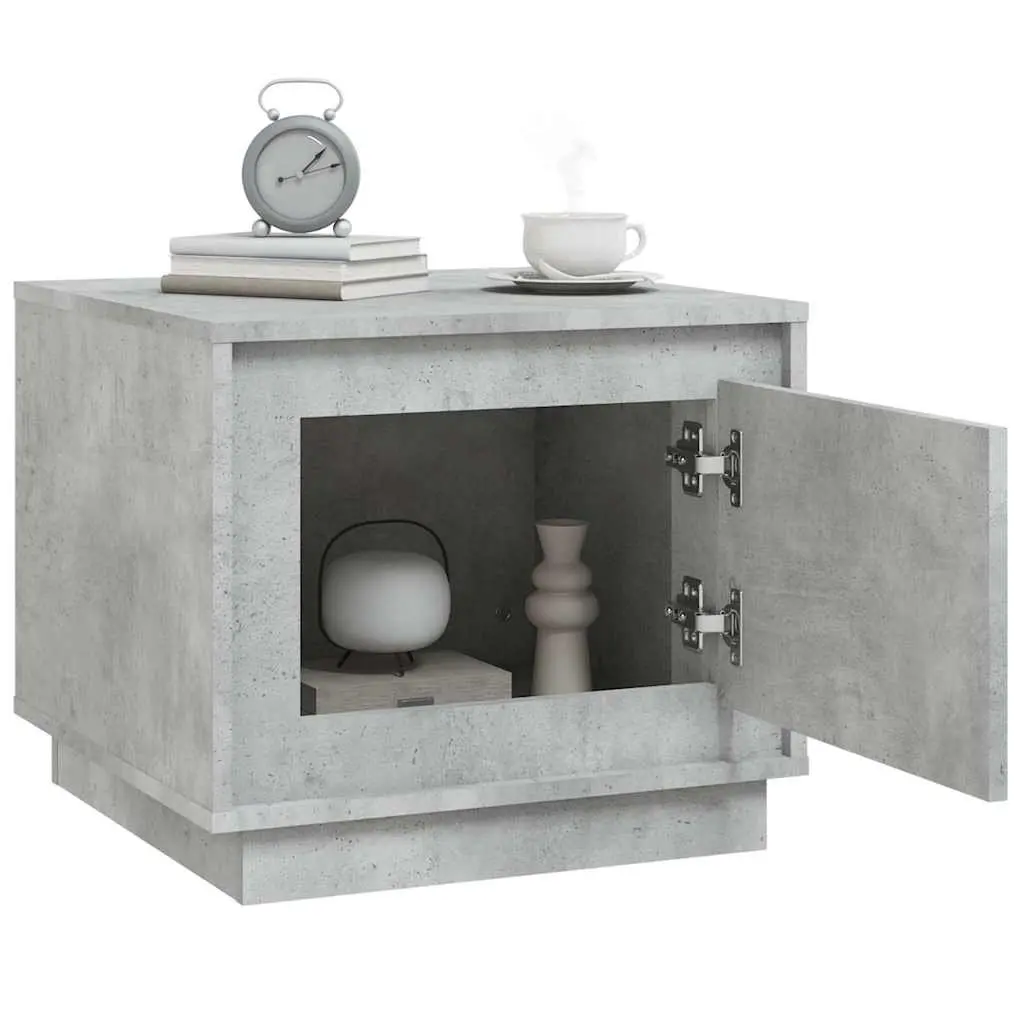 Grey Engineered Wood Coffee Table with Storage 51x50x44cm
