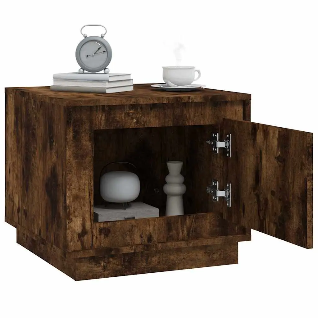 Engineered Wood Coffee Table with Storage in Smoked Oak