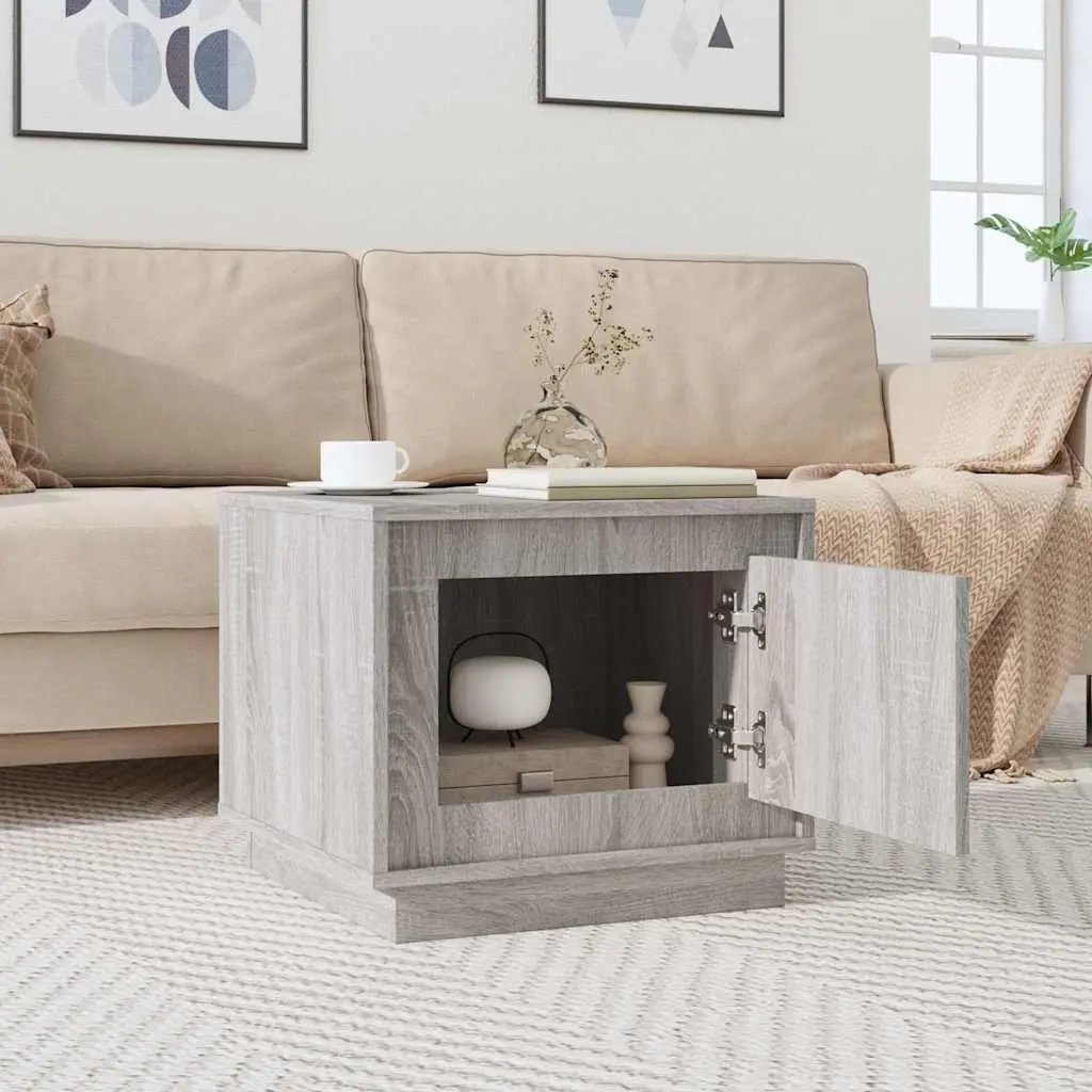 Coffee Table Grey Sonoma Engineered Wood Storage Cabinet Living Room Furniture