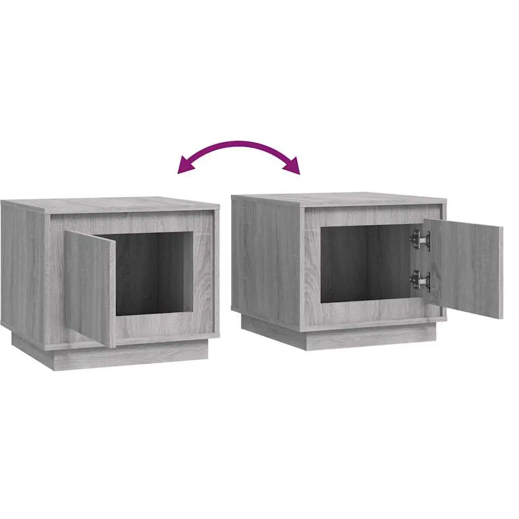 Coffee Table Grey Sonoma Engineered Wood Storage Cabinet Living Room Furniture