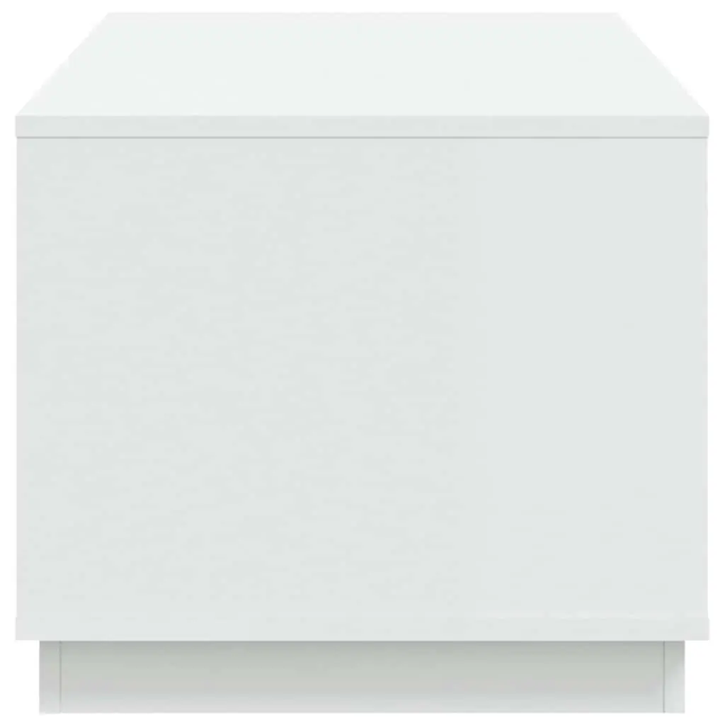 White Coffee Table with Storage Compartments 102x50x44 cm