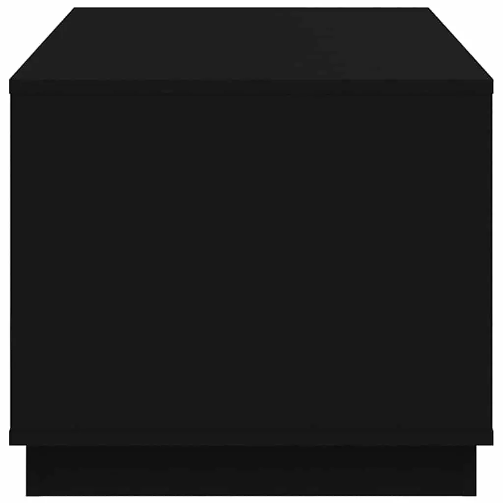 Black Coffee Table with Two Storage Compartments