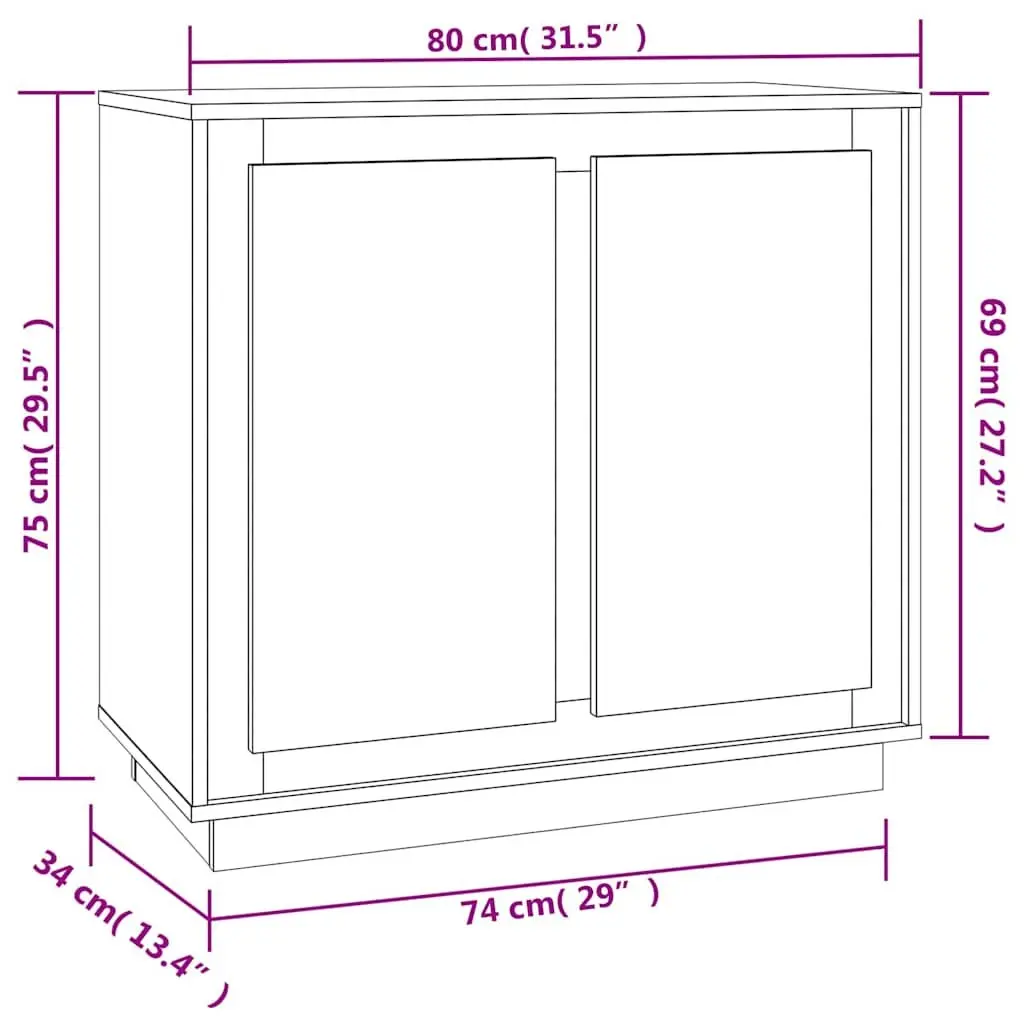 Grey Sonoma Sideboard with 4 Storage Compartments