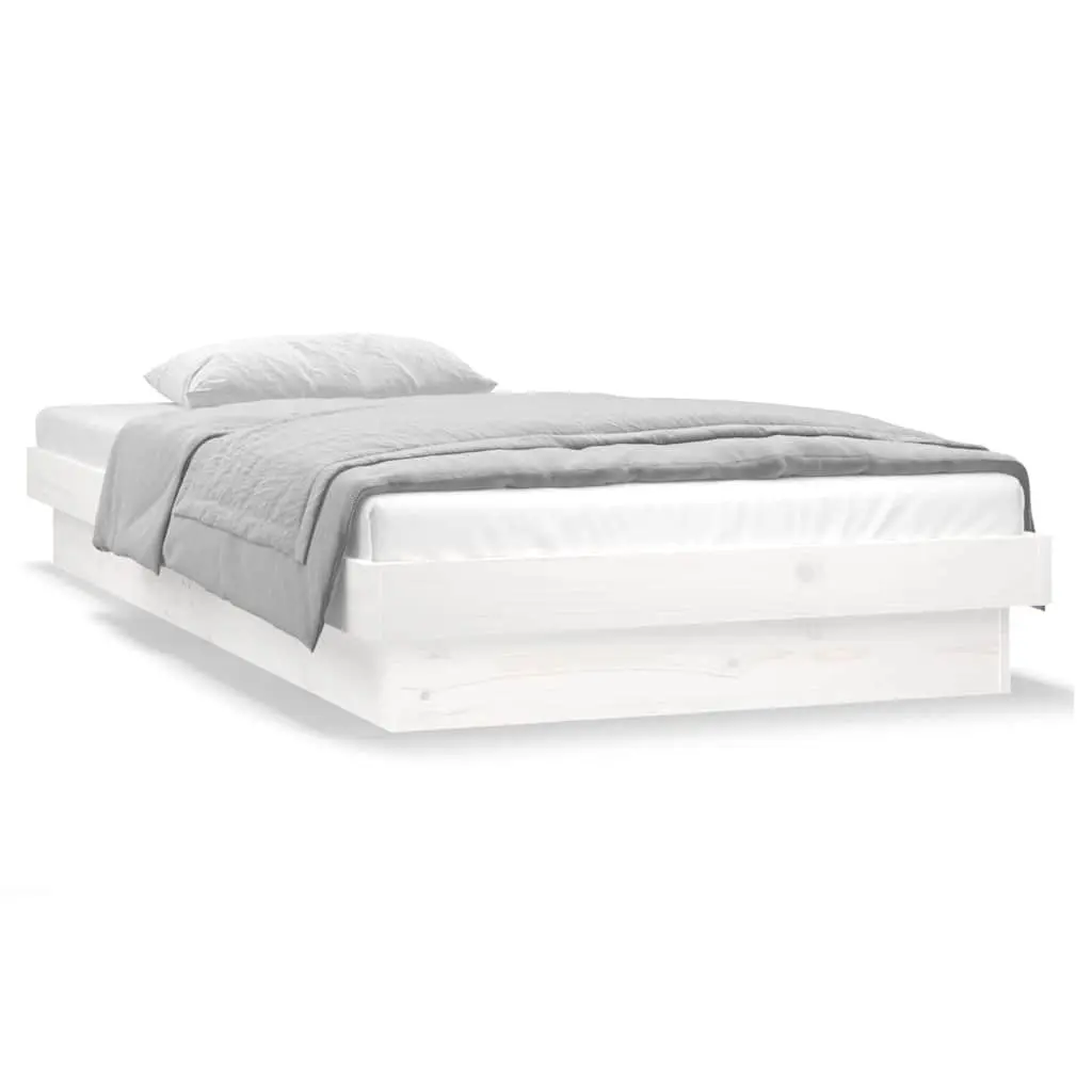 White LED Bed Frame 90x190cm with Remote Control