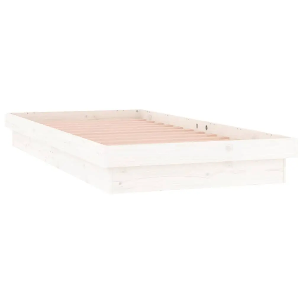 White LED Bed Frame 90x190cm with Remote Control