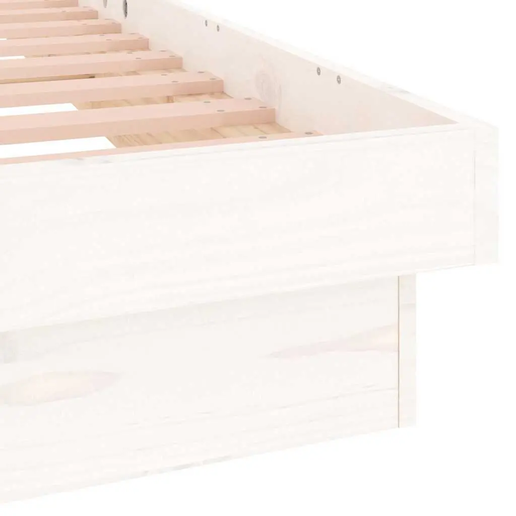 White LED Bed Frame 90x190cm with Remote Control