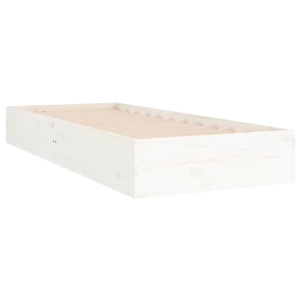 Solid Pine Bed Frame 90x190 cm in White