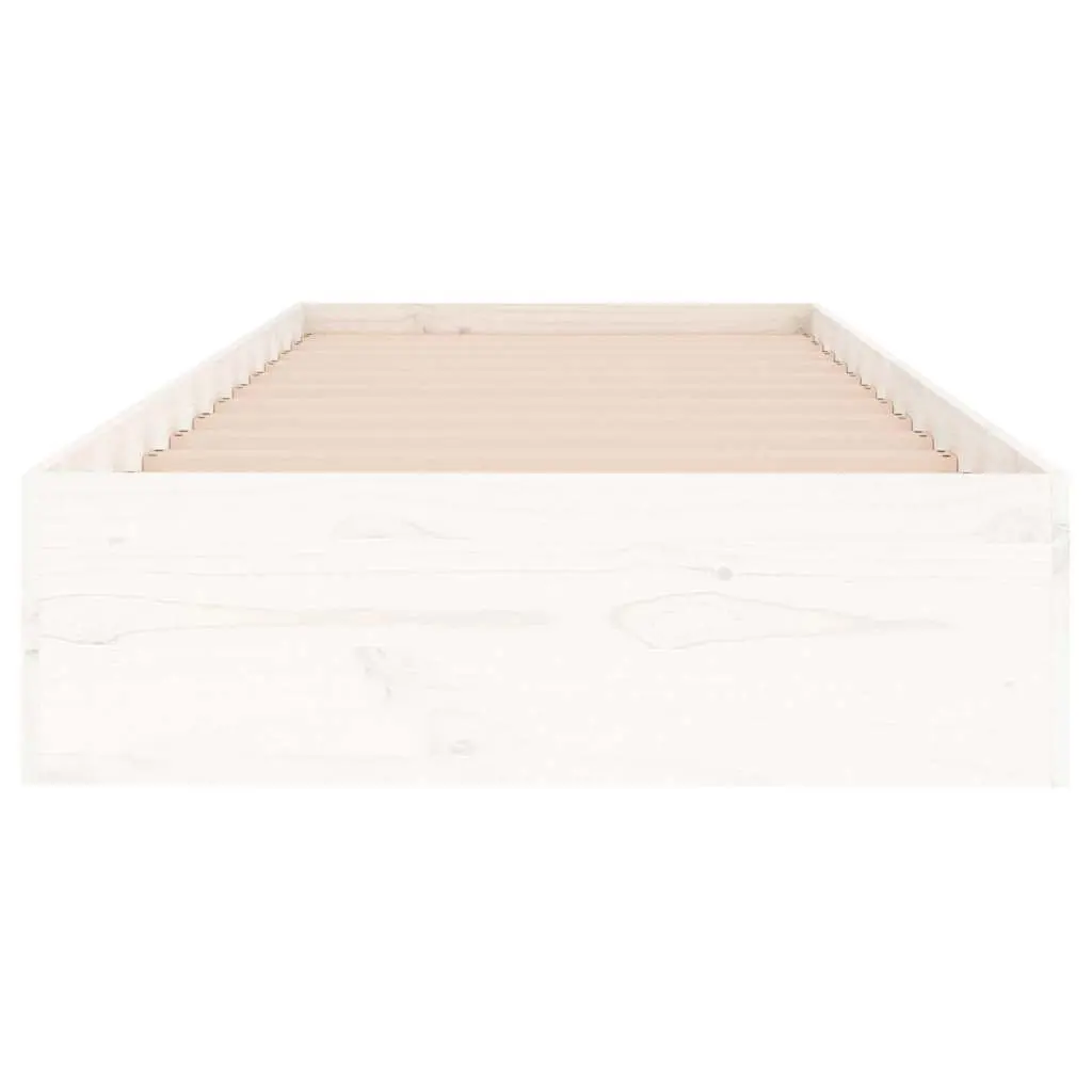 Solid Pine Bed Frame 90x190 cm in White