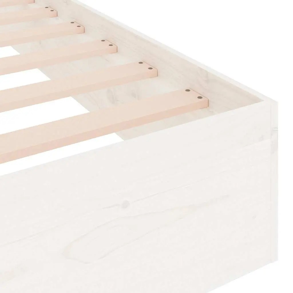 Solid Pine Bed Frame 90x190 cm in White