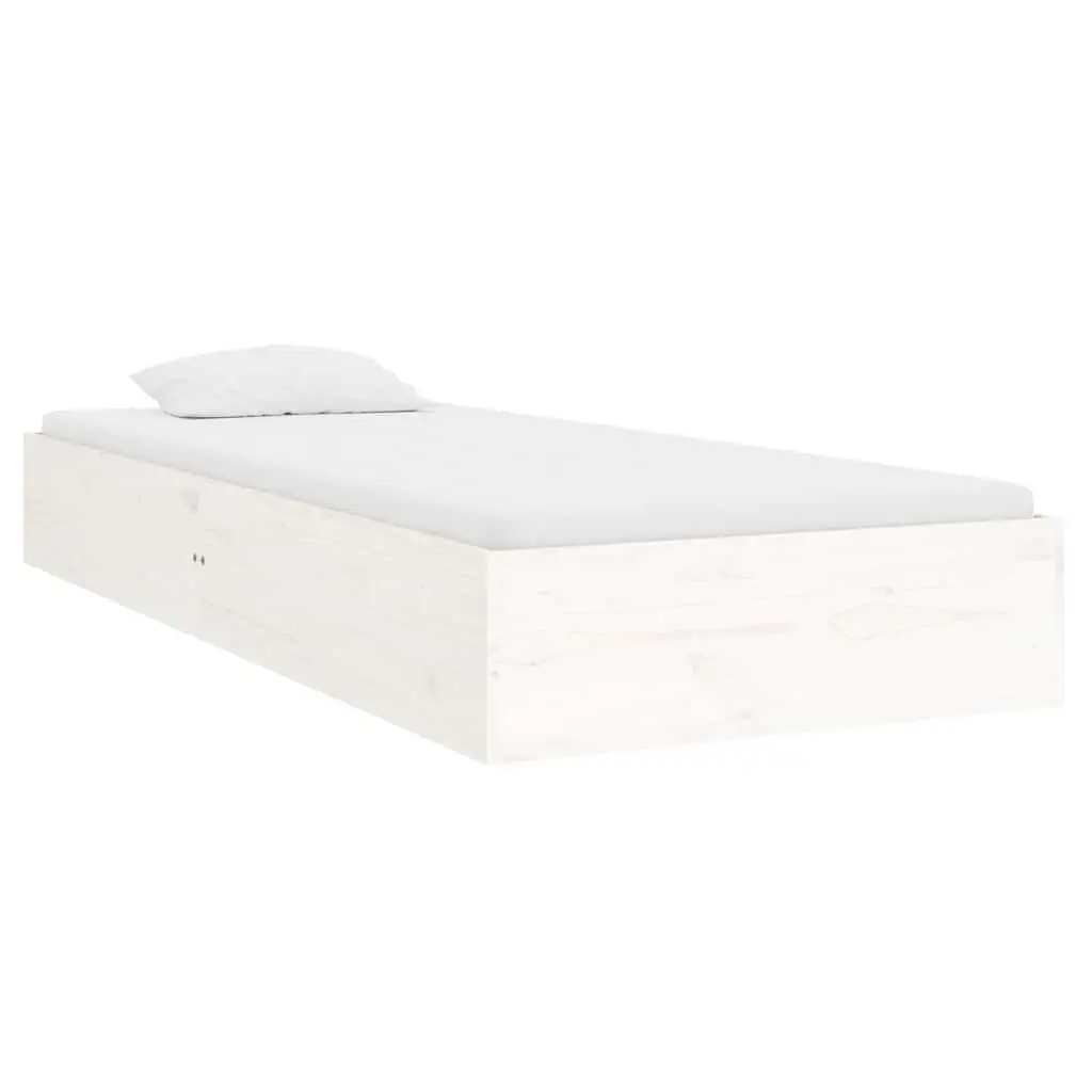 Solid Pine Bed Frame 90x190 cm in White