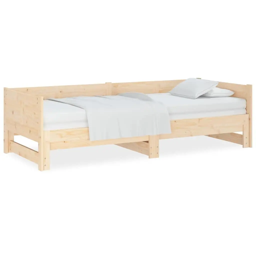 Solid Wood Pine Frame Pull-out Day Bed for Guest Use
