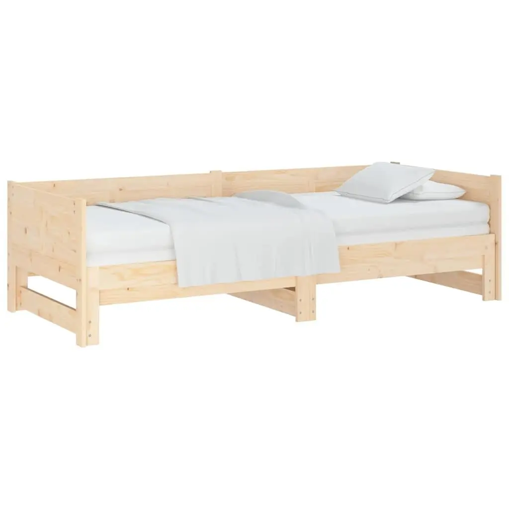 Solid Wood Pine Frame Pull-out Day Bed for Guest Use