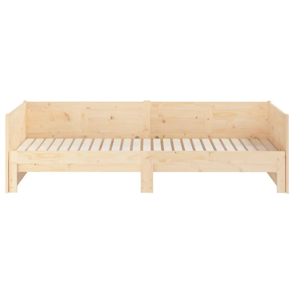 Solid Wood Pine Frame Pull-out Day Bed for Guest Use