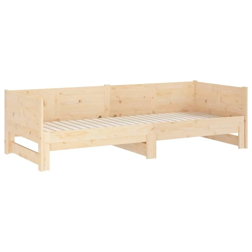Solid Wood Pine Frame Pull-out Day Bed for Guest Use