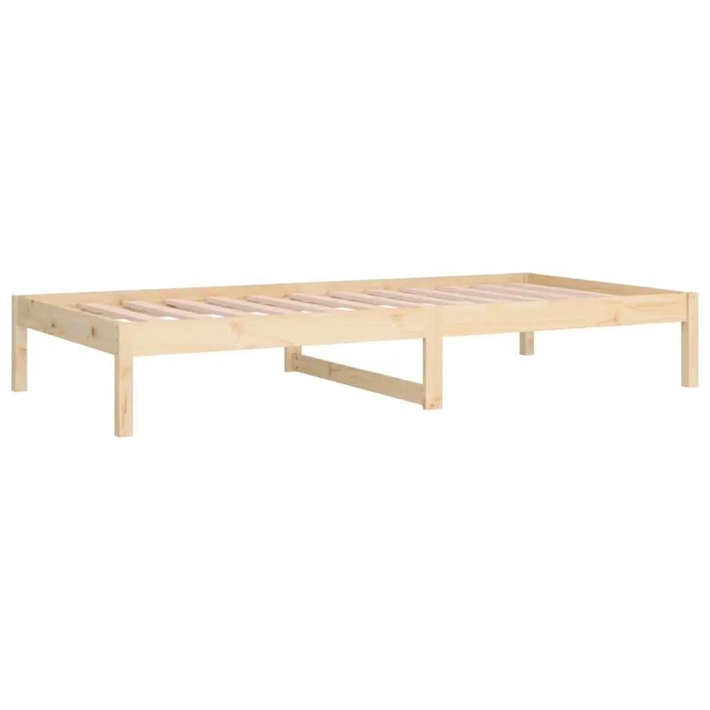 Day Bed Frame Solid Pine Wood 90x190 cm Brown