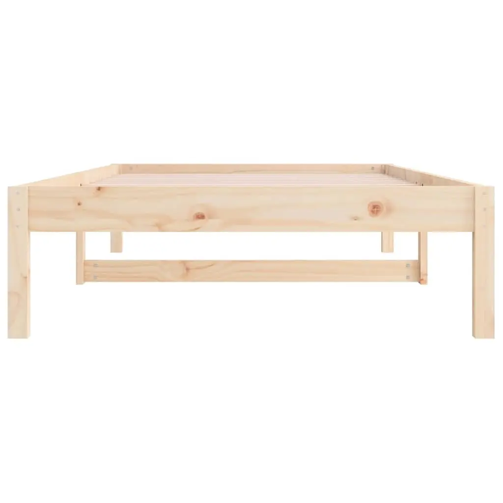 Day Bed Frame Solid Pine Wood 90x190 cm Brown