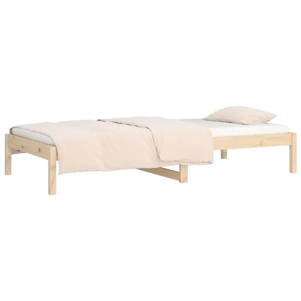 Day Bed Frame Solid Pine Wood 90x190 cm Brown