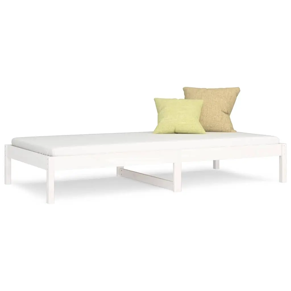 White Day Bed Frame 90x190cm Solid Pine Wood
