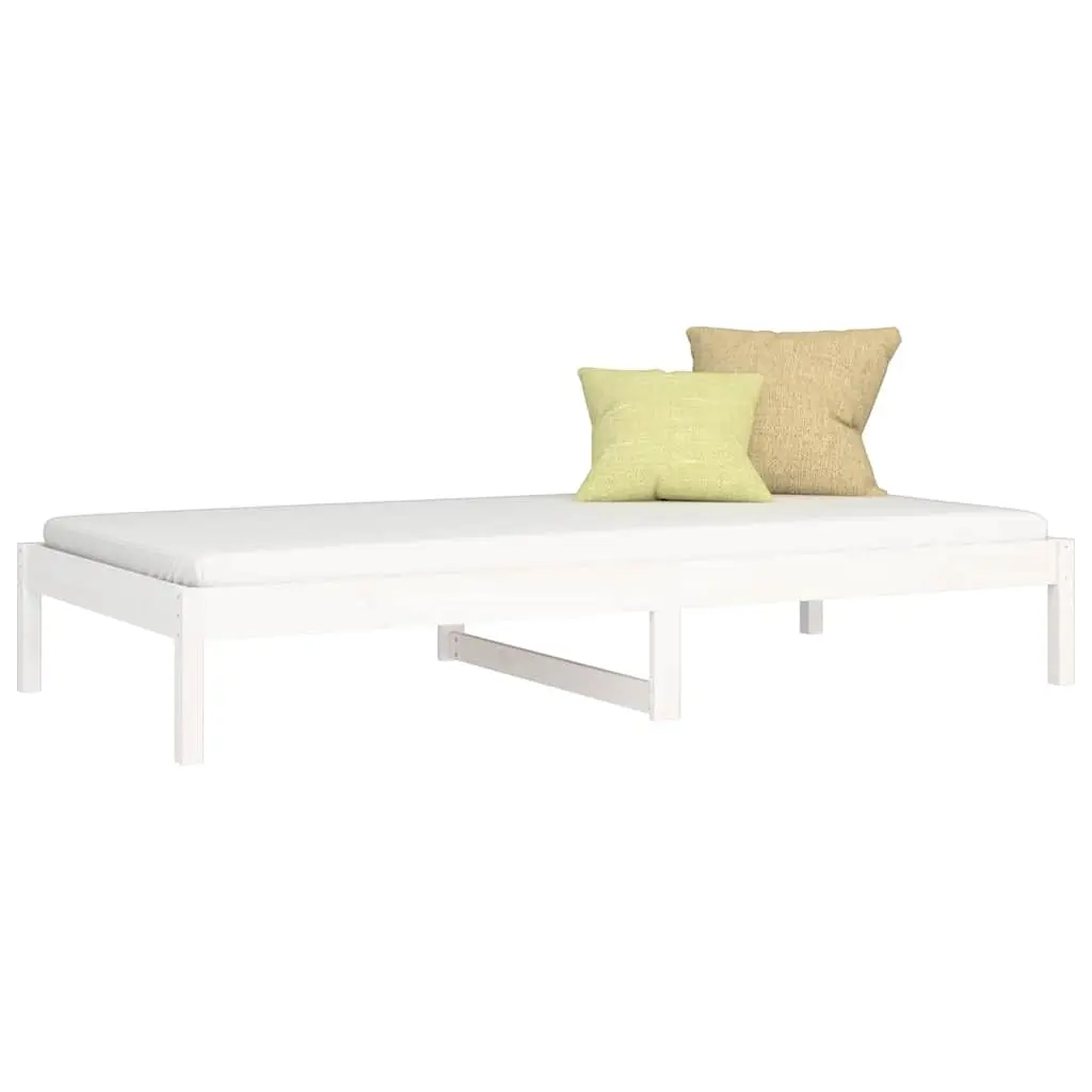 White Day Bed Frame 90x190cm Solid Pine Wood
