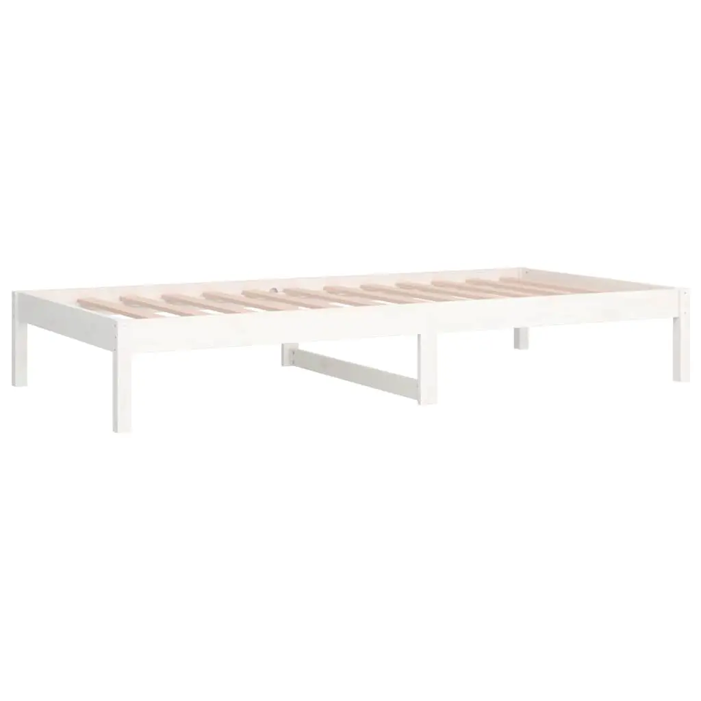 White Day Bed Frame 90x190cm Solid Pine Wood