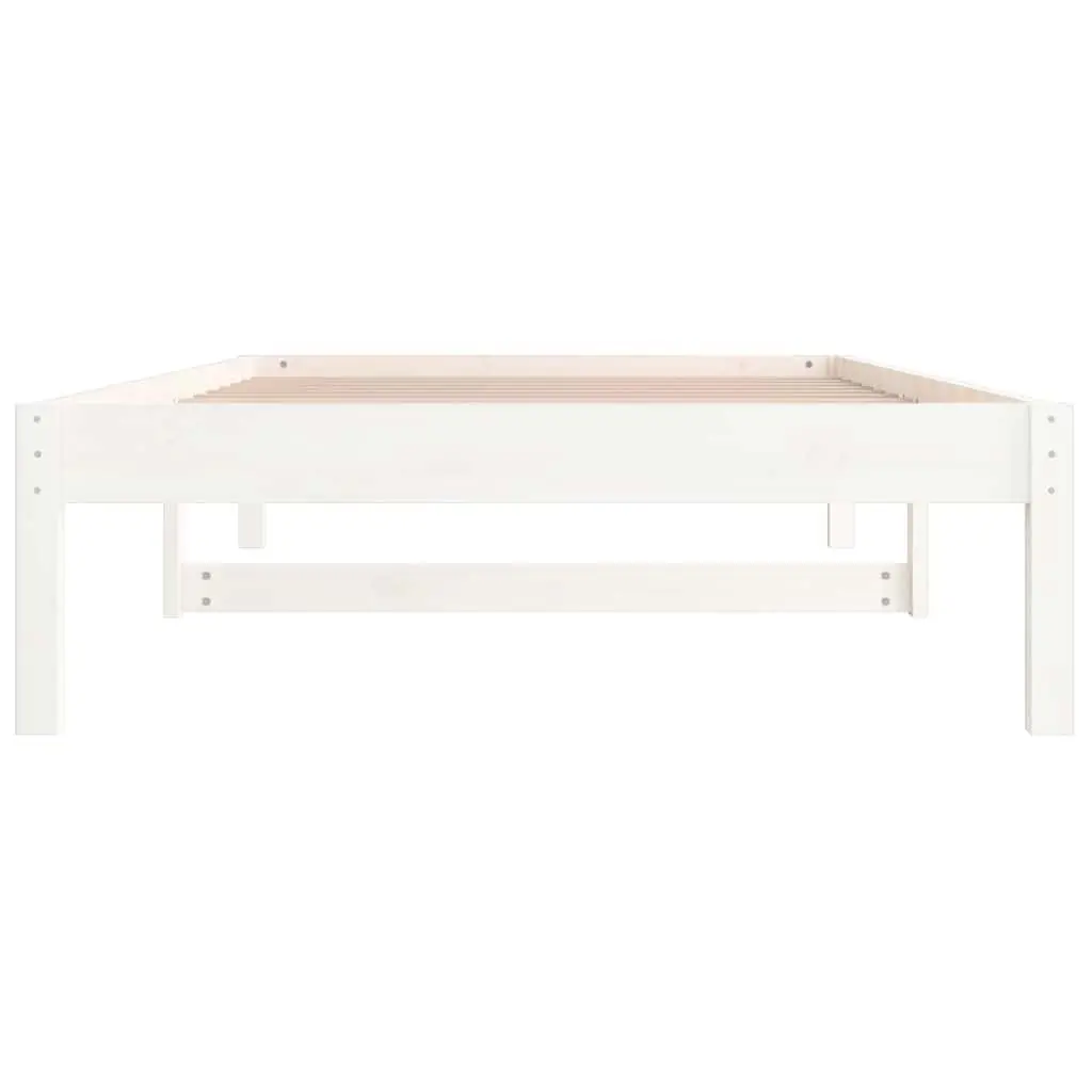 White Day Bed Frame 90x190cm Solid Pine Wood
