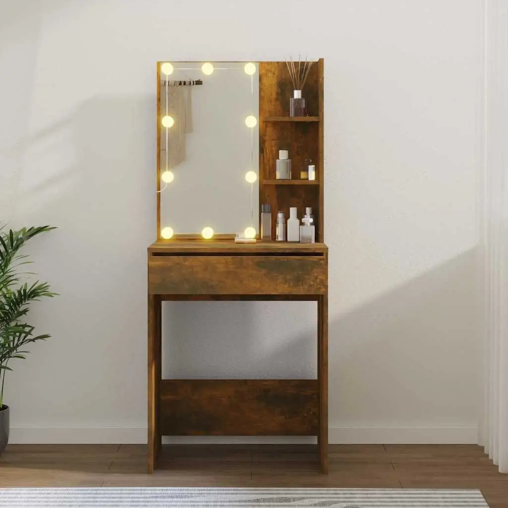 Dressing Table with LED Mirror & Drawers