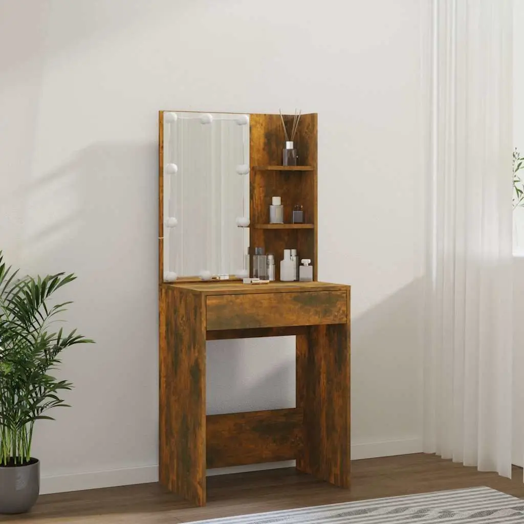 Dressing Table with LED Mirror & Drawers