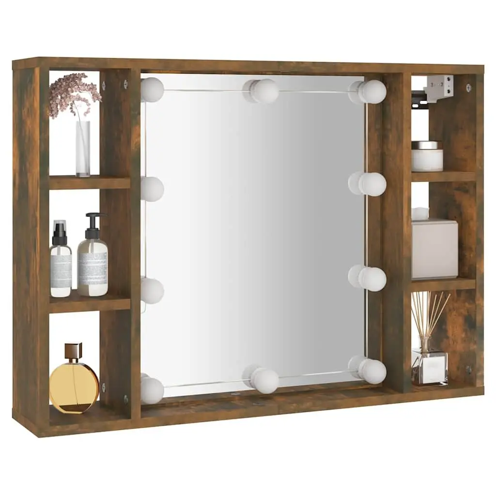 Wall-Mounted Mirror Cabinet with LED Lights