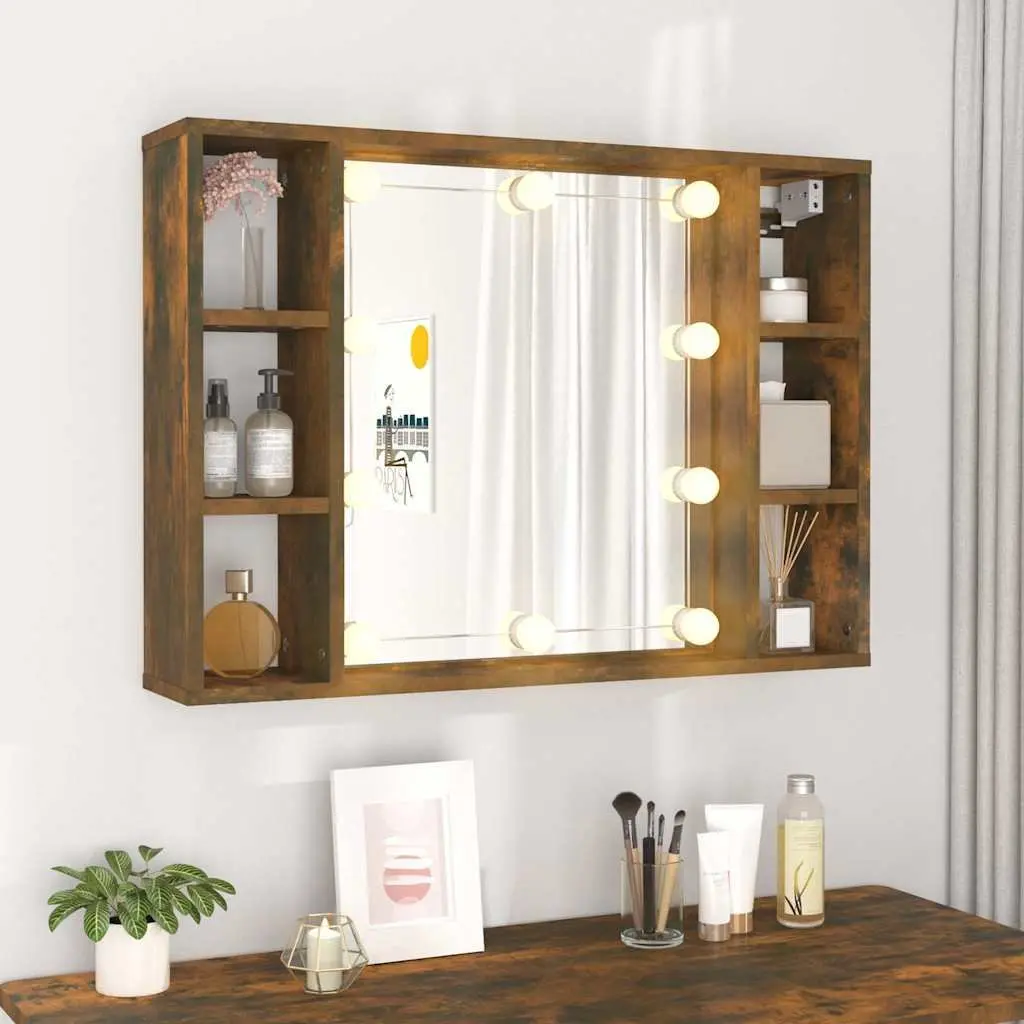 Wall-Mounted Mirror Cabinet with LED Lights
