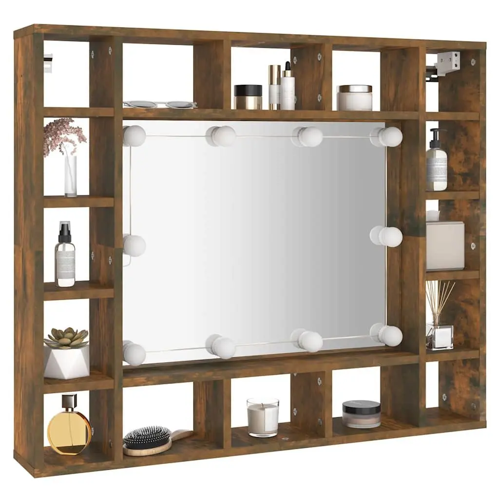 Wall-Mounted Bathroom Vanity Mirror Cabinet with LED Lights