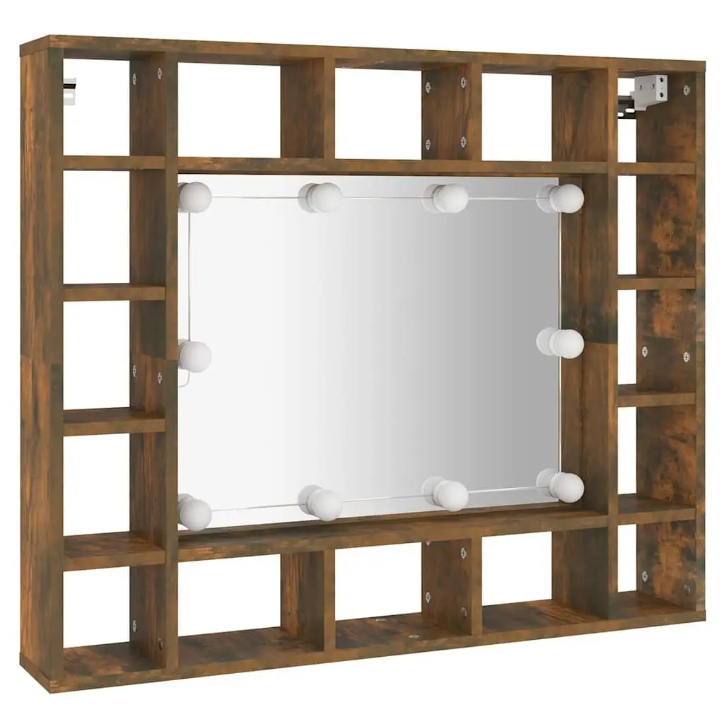 Wall-Mounted Bathroom Vanity Mirror Cabinet with LED Lights