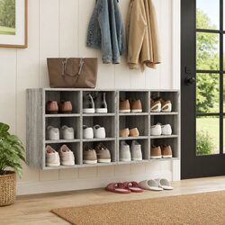 Grey Sonoma Engineered Wood Shoe Storage Cabinet Set