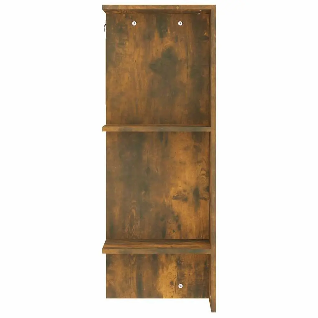 Hallway Cabinet Engineered Wood 97.5cm Brown Storage Unit with Shelves and Clothes Rail