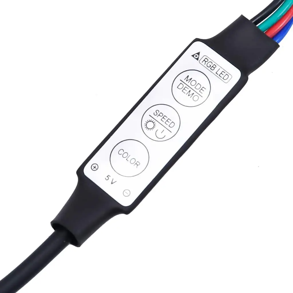 Honey Brown LED Bed Frame in Solid Pine Wood 135x190 cm