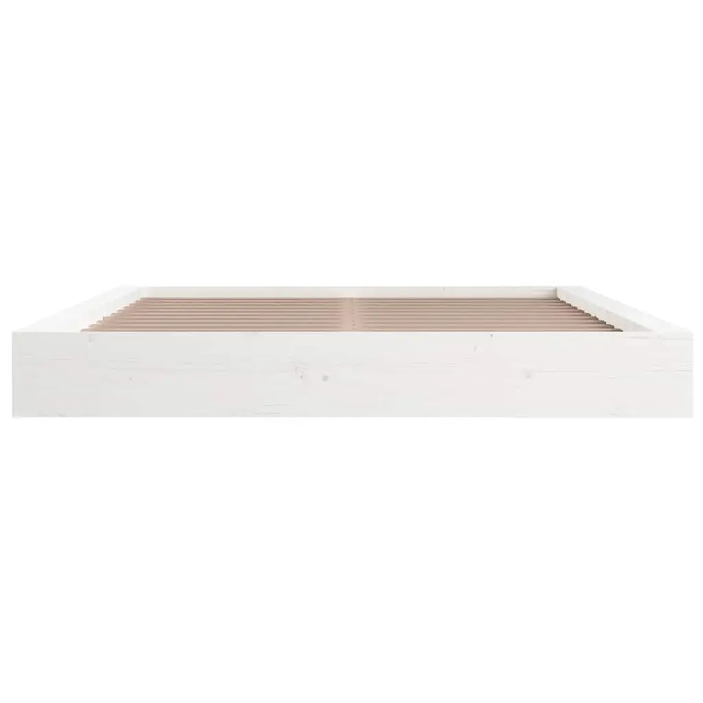 King Size Bed Frame 150x200 cm in White Pine