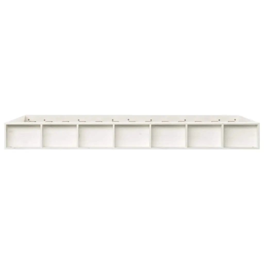 Solid Wood Bed Frame in White 135x190 cm