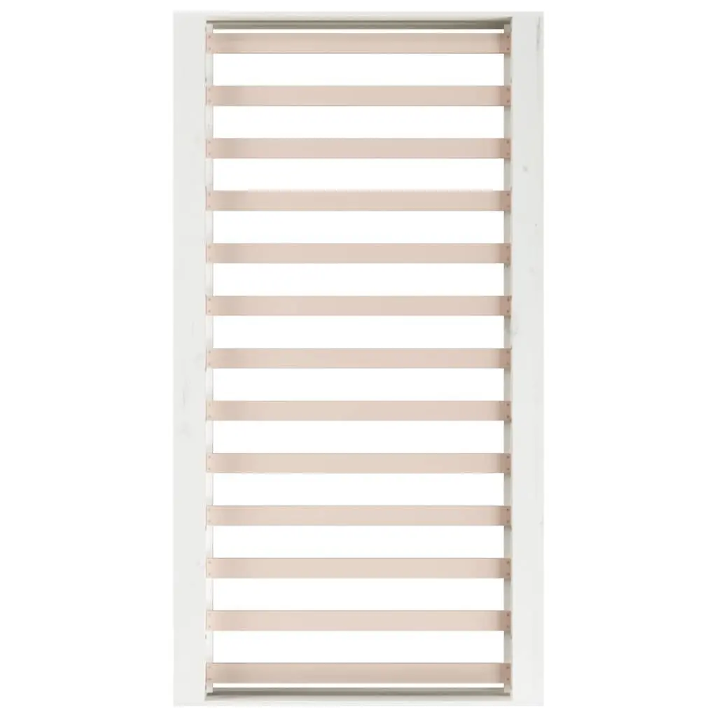 Solid Wood Bed Frame in White 135x190 cm