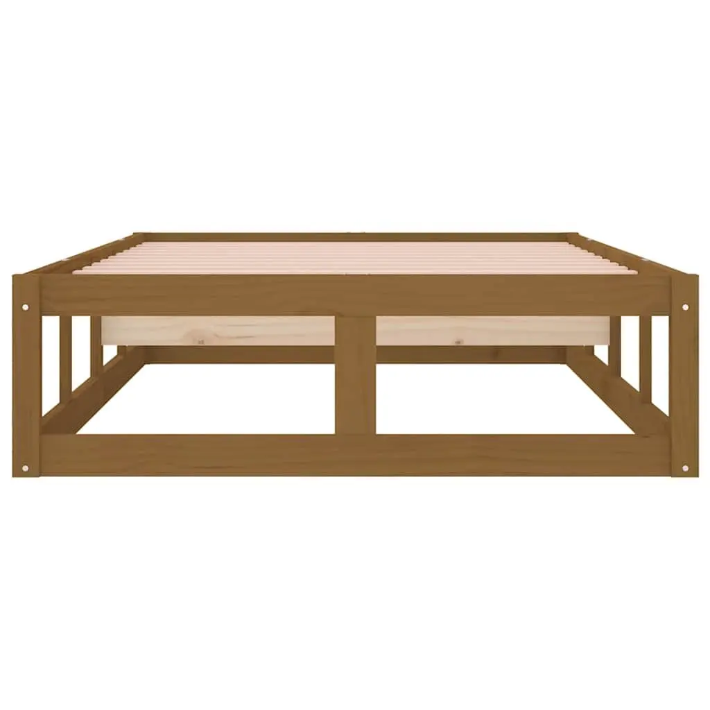 Solid Pine Wood Bed Frame 100x200 cm in Brown