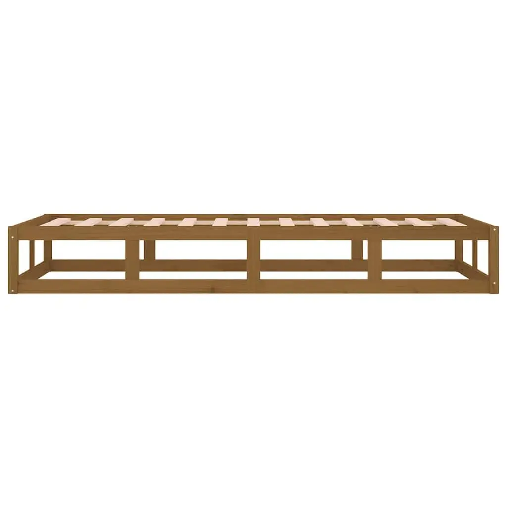 Solid Pine Wood Bed Frame 100x200 cm in Brown