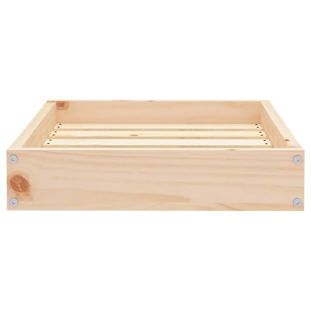 Rectangular Dog Bed in Brown Pine Wood