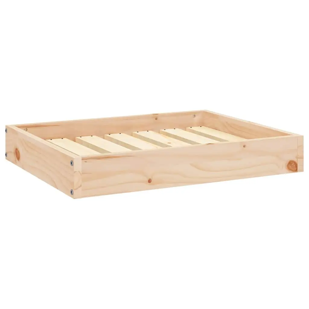 Dog Bed Solid Wood Pine Rectangular 61.5x49x9 cm Pet Sleeping Furniture