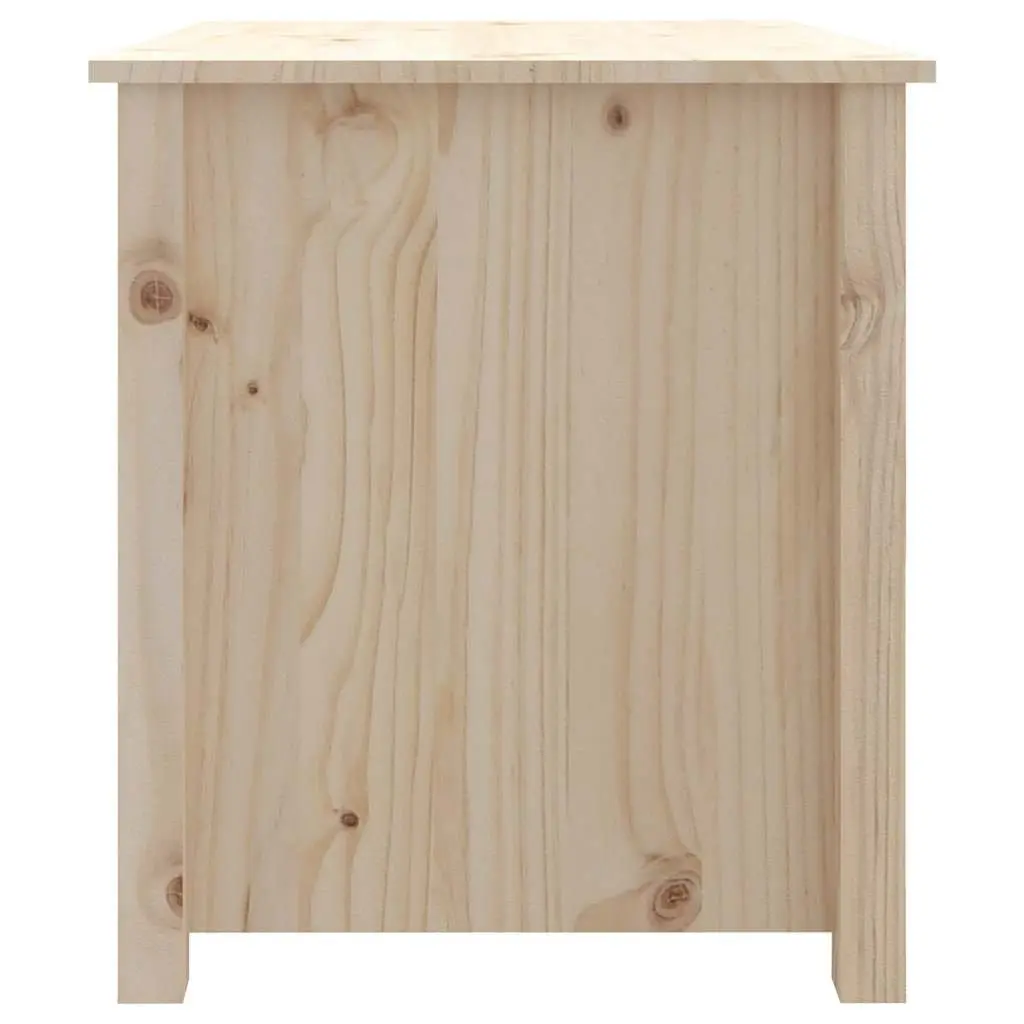 Solid Pine Wood Coffee Table with Storage Compartments