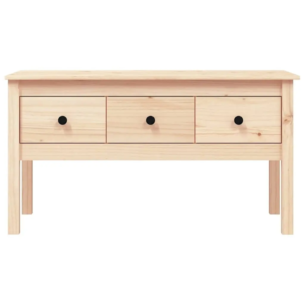 Solid Pine Coffee Table with Storage Drawers