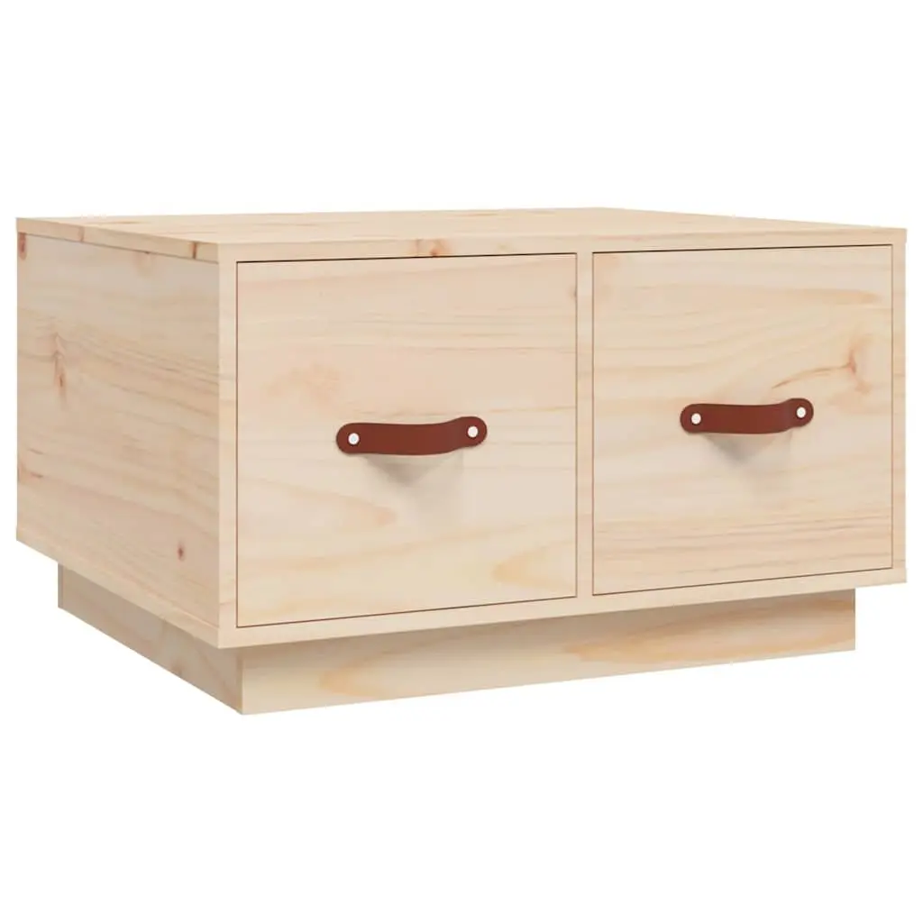 Solid Pine Wood Coffee Table 60x53x35 cm with 2 Drawers