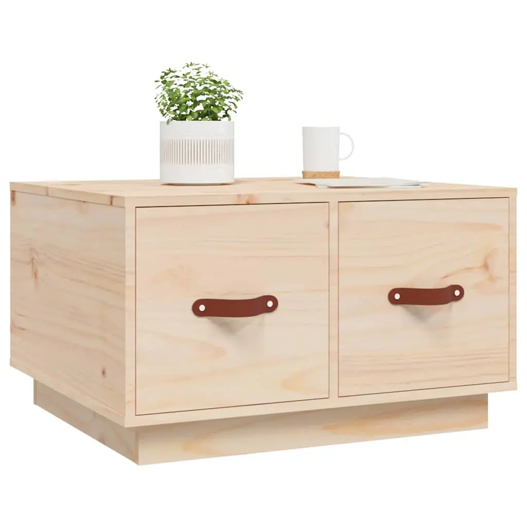 Solid Pine Wood Coffee Table 60x53x35 cm with 2 Drawers
