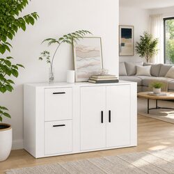 High Gloss White Sideboard Storage Cabinet for Home