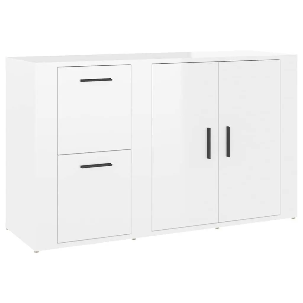 High Gloss White Sideboard Storage Cabinet for Home