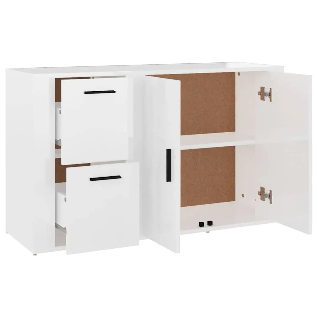 High Gloss White Sideboard Storage Cabinet for Home